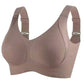 🎁Köp 1 Få 3 Förpackningar💕Ribbad Push Up Justerbar Trådlös BH för kvinnor
