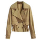 Kort Trenchcoat i Koreansk Stil
