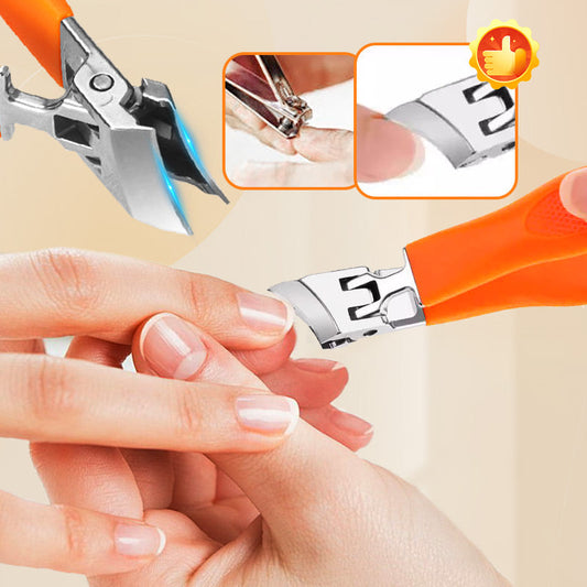 👍KÖP 1 FÅ 1 GRATIS🔥Anti-stänk snedställd nagelklippare med bred öppning