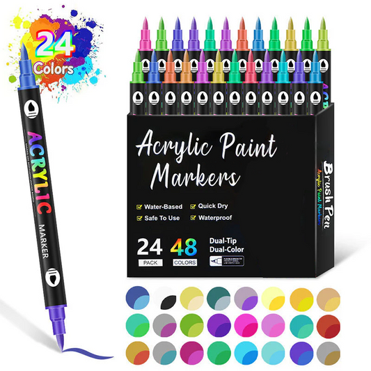Akrylmarker med dobbelt spids