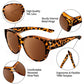 🕶️2025 Nye oversized Cat Eye-solbriller☀️Polariseret UV400-beskyttelse  🕶️2025 Nye oversized Cat Eye-solbriller☀️Polariseret UV400-beskyttelse