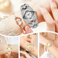 💜SIDSTE DAGS TILBUD - 50% RABAT💜Retrokvartsur med funklende rhinsten⌚