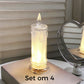 Set med 4 LED-kristalljus