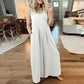 💝 Ärmlös jumpsuit med vida ben och fickor för damer