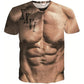 MUSKELTATTOO T-shirt med Heldækkende Print