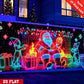 🎇🚪 UV-aktiverad julbanner för garageportar, lyser i mörkret🔥🎉