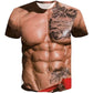 MUSKELTATTOO T-shirt med Heldækkende Print