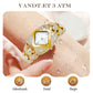 💜SIDSTE DAGS TILBUD - 50% RABAT💜Retrokvartsur med funklende rhinsten⌚