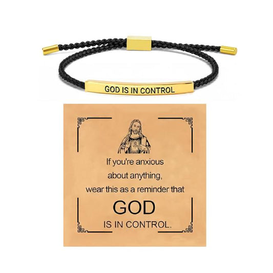 🔥Hot Sale 49% rabat🔥Inspire armbånd GOD IS IN CONTROL/W.W.J.D - Elegant design med unikke mønstre og bogstaver