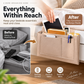 🛏️ 50% RABAT NU! 🛏️ Sengeopbevaringspose med flere rum – blødt filtmateriale, rummelig design & nem installation – perfekt til kollegieværelser, soveværelser og små rum 📚✨