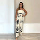 Ärmlös Jumpsuit med Vida Ben och Halter för Kvinnor