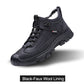 [Gratis forsendelse] Sneaker i læder med imiteret uldfor til mænd