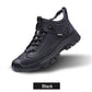 [Gratis forsendelse] Sneaker i læder med imiteret uldfor til mænd