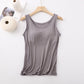 🎁Varmt salg 50% rabat👉Klassisk ensfarvet tank-top med indbygget bh til kvinder🎉