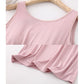 🎁Varmt salg 50% rabat👉Klassisk ensfarvet tank-top med indbygget bh til kvinder🎉