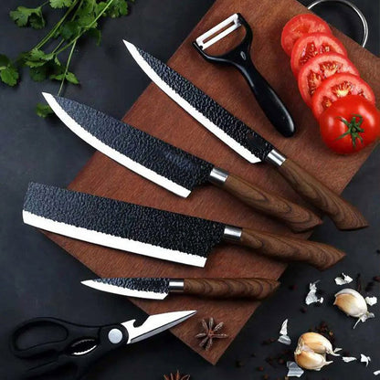 Professionelt Køkkenknivsæt i Rustfrit Stål – 6-dele