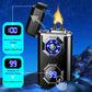 USB-opladelig vindtæt digital lighter med LED-lys