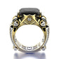 🎁Varmt salg🔥Kraftig vintage zirkonia-ring med bredt bånd