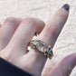 🎁Varmt salg🔥Kraftig vintage zirkonia-ring med bredt bånd