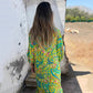 🎉Nyt Varmt Salg -50% Rabat🥰Boheme-maxikjole med V-udskæring og abstrakt print til kvinder