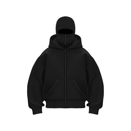 Ninja-hoodie med dragkedja för män och kvinnor