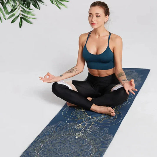 Snygg tryckt halkfri yogahandduk