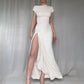 Elegant Lång Bodycon Klänning med Slits för Kvinnor