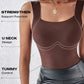 U Neck Thermal Tank Tops för kvinnor med inbyggd behå