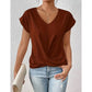 🌸Forårstilbud💐Afslappet Kortærmet Elegant V-Hals Twist-Tee