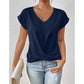 🌸Forårstilbud💐Afslappet Kortærmet Elegant V-Hals Twist-Tee