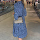 🎉 Sommerudsalg med 55% rabat🛍️Trendy V-hals-kjole med leopardprint og løs pasform til kvinder