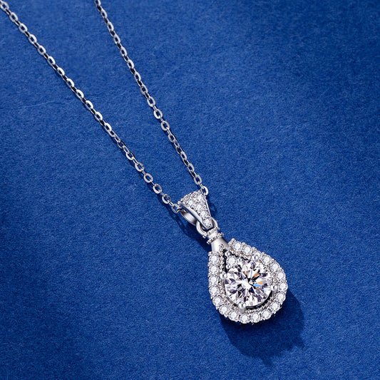 (🎁2025 Nyårs Hot Rea🎁)🔥Moissanite-Vatten droppe Halsband
