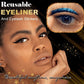 Återanvändbara självhäftande klistermärken för eyeliner och ögonfransar med glitter