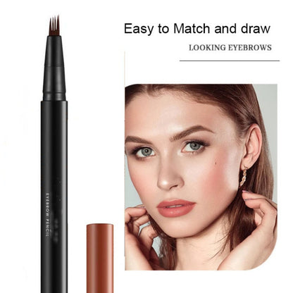 4D Vattentät Gaffelformad Ögonbrynspenna