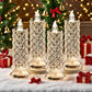 Set med 4 LED-kristalljus