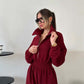 Mysig Varm Jumpsuit med Dragkedja Fram