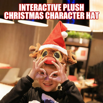 Interaktiv Plyschjulmössa med Julfigur