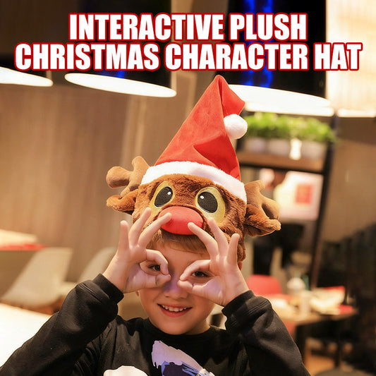Interaktiv Plyschjulmössa med Julfigur