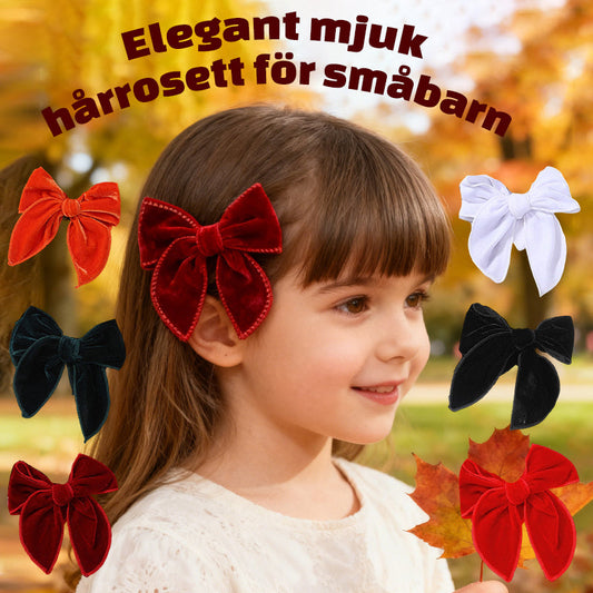 Elegant mjuk hårrosett för småbarn