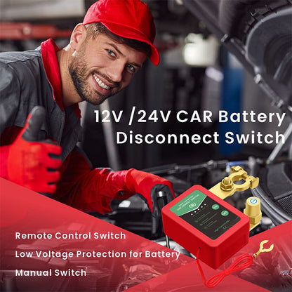 12V/24V fjärrstyrd batterifrånskiljare för bil