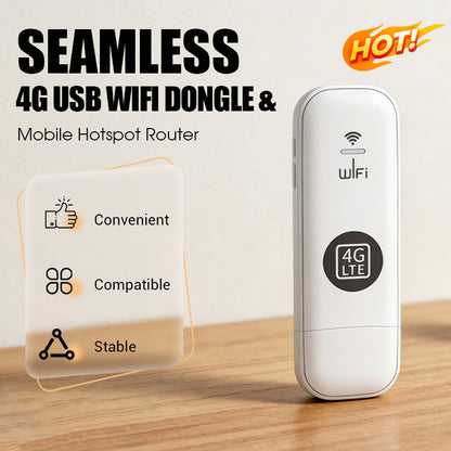 Bärbar 4G USB WiFi-dongle och mobil hotspot-router