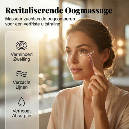 Dobbeltsidet øjencreme-massageværktøj