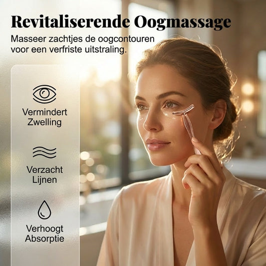 Dobbeltsidet øjencreme-massageværktøj