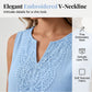 👗 BEGRÆNSET TID: 50 % RABAT! 💥 Åndbar, afslappet sommerkjole – broderet V-udskæring, krølfri, alsidig ✨