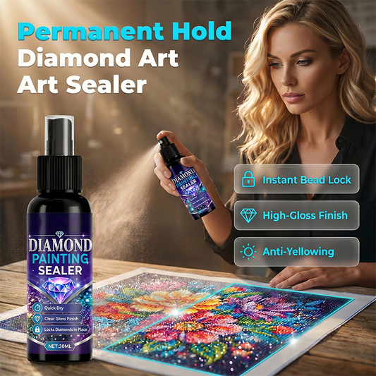 💎🌟Diamond Art-lak – fastgør perlerne, giver en blank overflade, tørrer hurtigt og holder længe.