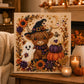 🎃 50 % RABAT NU! Halloween-DIY-sæt med spøgelsesmotiv og perler – komplet sæt med lærred, perler og lim – skab en magisk efterårsdekoration 👻✨