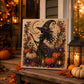 🎃 50 % RABAT NU! Halloween-DIY-sæt med spøgelsesmotiv og perler – komplet sæt med lærred, perler og lim – skab en magisk efterårsdekoration 👻✨