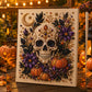 🎃 50 % RABAT NU! Halloween-DIY-sæt med spøgelsesmotiv og perler – komplet sæt med lærred, perler og lim – skab en magisk efterårsdekoration 👻✨