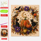 🎃 50 % RABAT NU! Halloween-DIY-sæt med spøgelsesmotiv og perler – komplet sæt med lærred, perler og lim – skab en magisk efterårsdekoration 👻✨