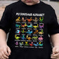 🔥🎁Nyt: 50 % RABAT🔥Børne-T-shirt med dinosaur- og alfabet-tryk